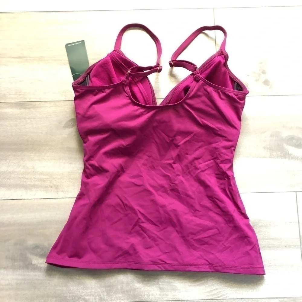 Lauren Ralph Lauren Plum Burgundy Beach Club Shaping Underwire Tankini Top 8